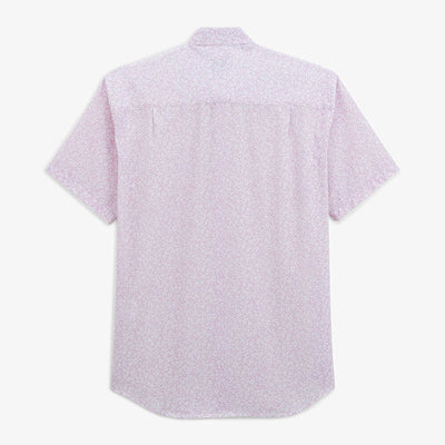 Pink Flower Print Short Sleeve