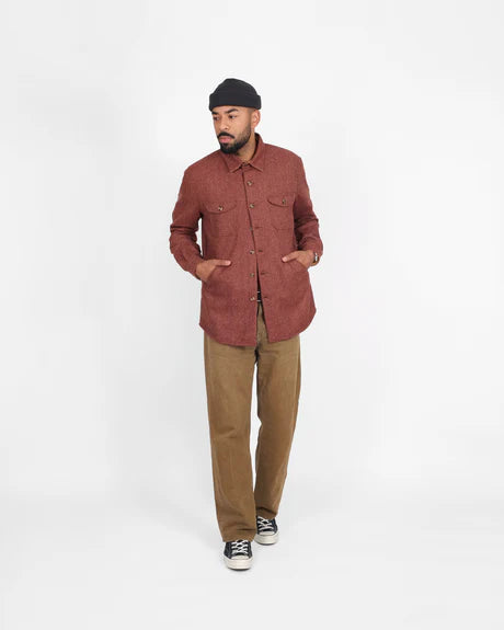 DEHEN CRISSMAN OVERSHIRTジャケット　BROWN M 美品 Crissman Overshirt - Loden Moleskin – Dehen 1920
