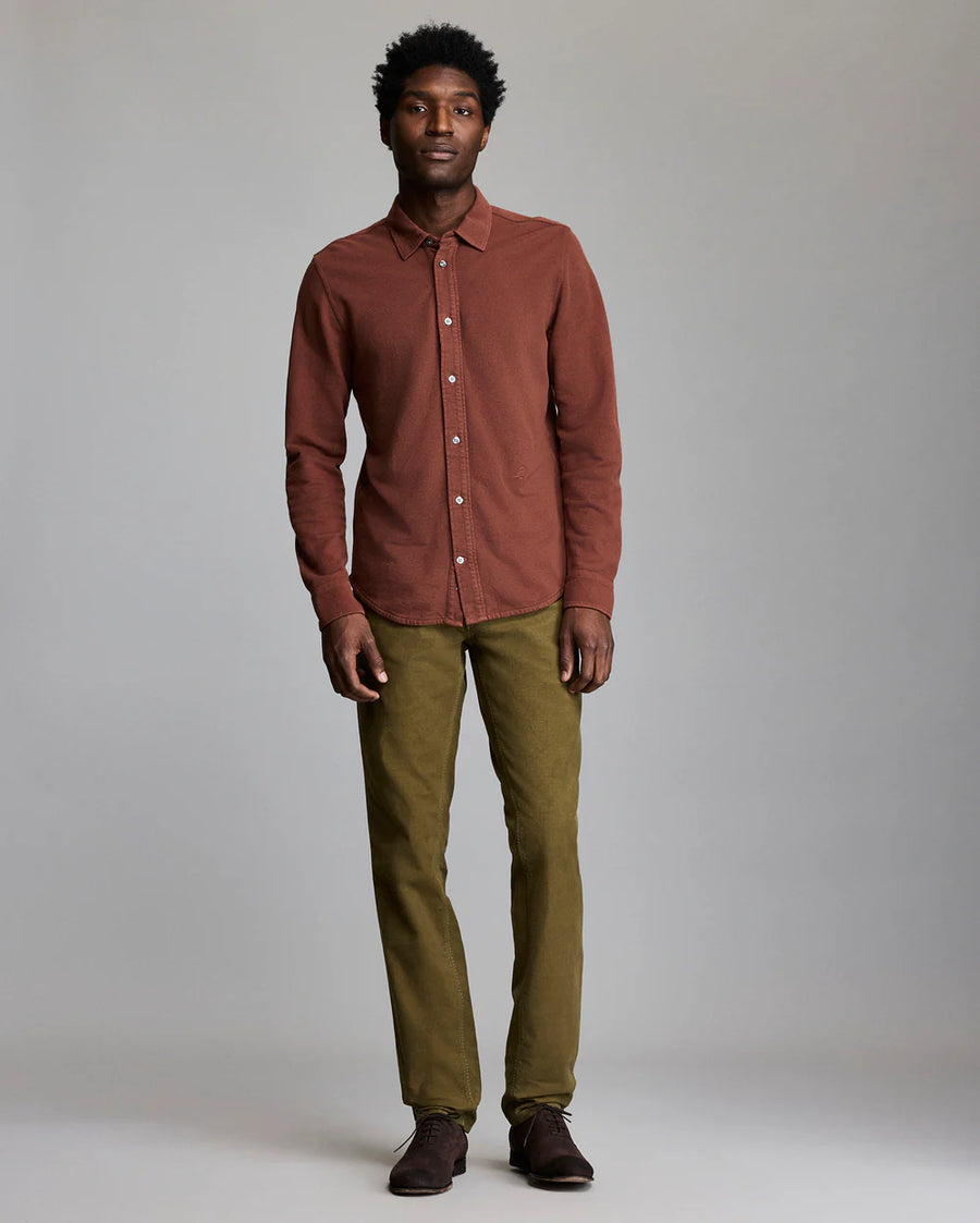 Long Sleeve Knit Yellowhammer Shirt - Cinnamon