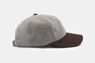 2-Tone Wool Baseball Hat - Oatmeal & Red Oak Mix