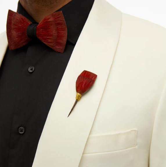 Maple Lapel Pin - Goose & Pheasant Feathers