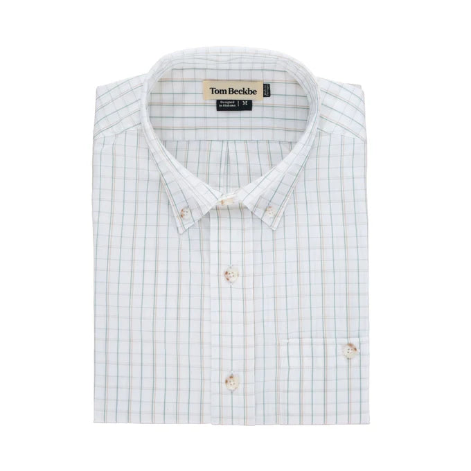 Monroe Poplin Shirt - White Check