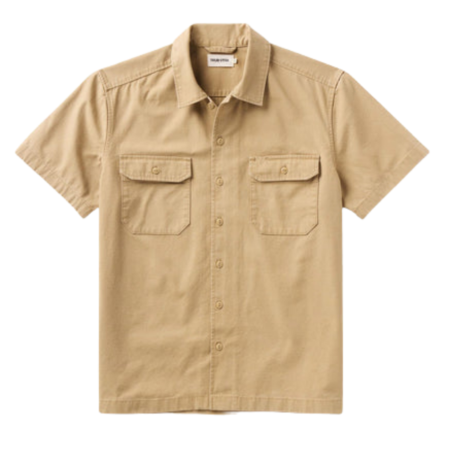 The Short Sleeve Mechanic Shirt - Khaki Ripstop