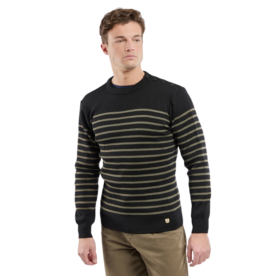 Molene Heritage Sailor Sweater - Noir & Olive