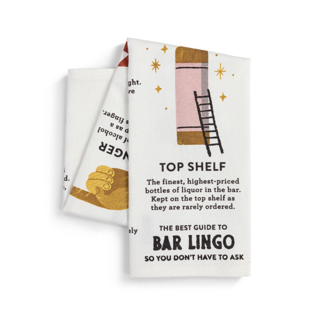 Bar Towel & Swizzel Stick - Bar Lingo