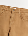 Cotton Linen 5-Pocket Pant - Dark Tan