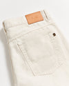Cotton Linen 5-Pocket Pant - Eggshell