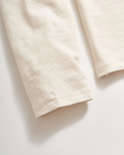 Long Sleeve Organic Cotton Henley - Tinted White