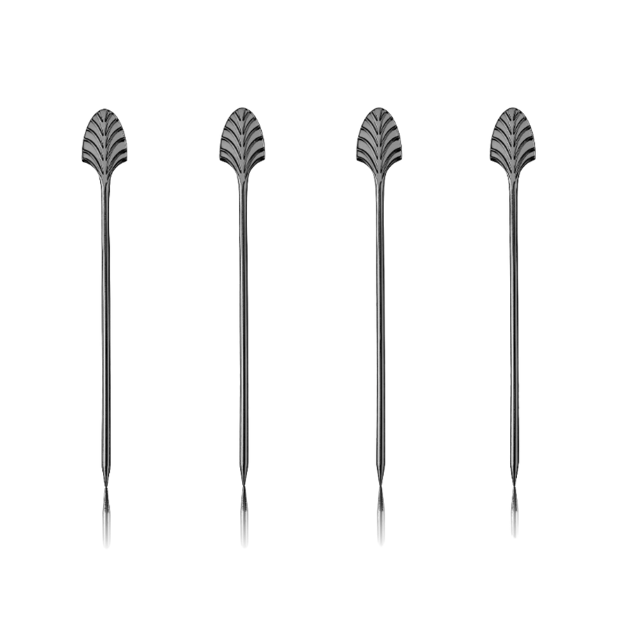 Art Deco Cocktail Picks - Gunmetal
