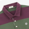 Serge Blanco Rugby Jersey - Burgundy & Hunter Green Stripe