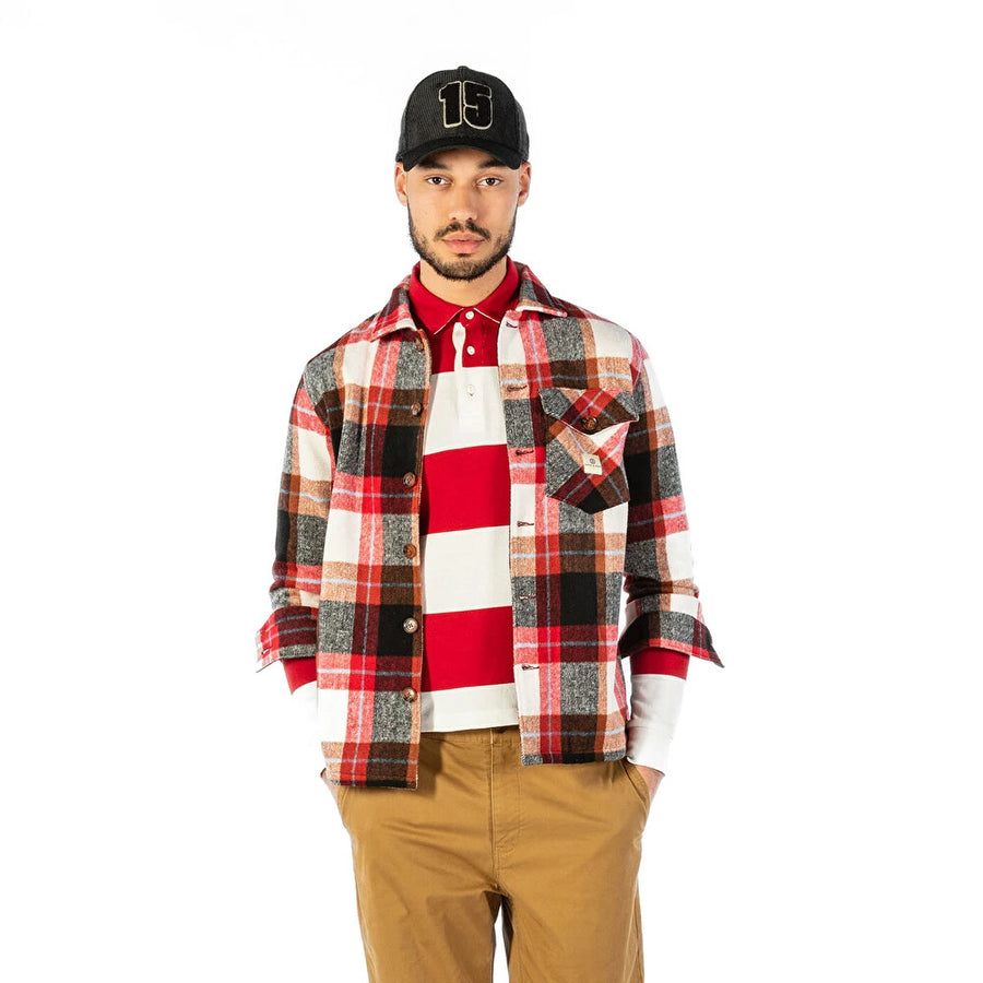 Serge Blanco Rugby Jersey - Red & White Stripe