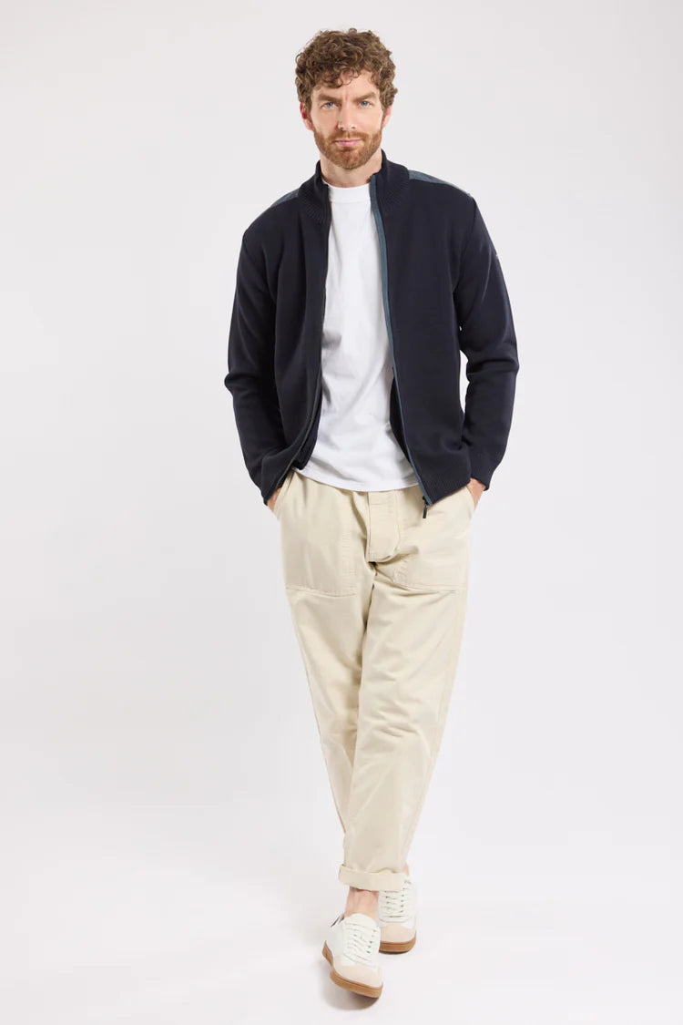 Full Zip Mecmor Cardigan - Rich Navy