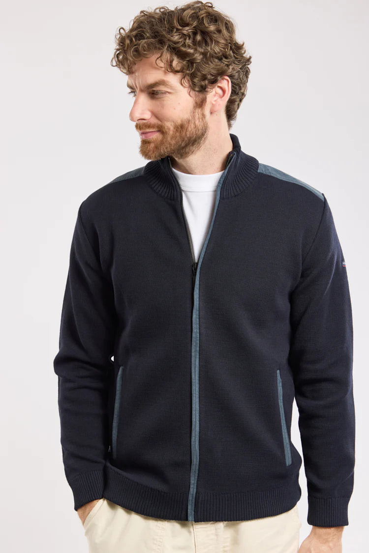 Full Zip Mecmor Cardigan - Rich Navy