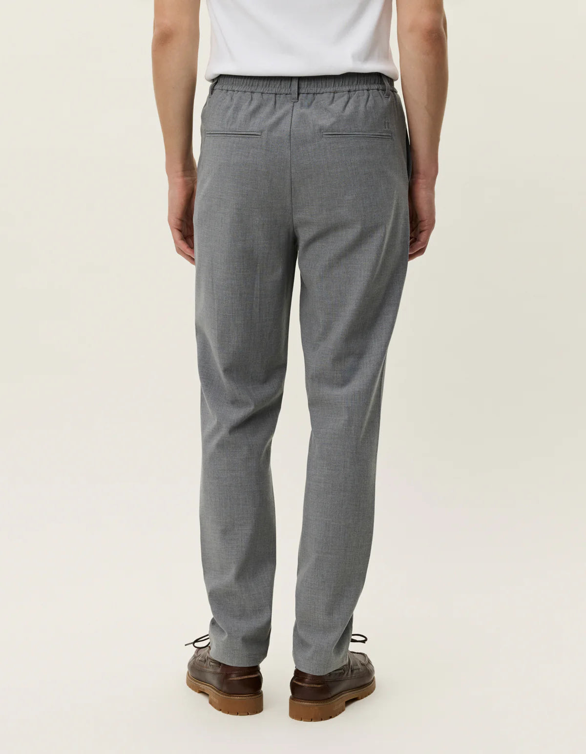 Como Tapered Textured Drawstring Pant - Grey Melange