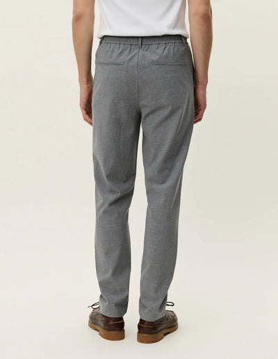 Como Tapered Textured Drawstring Pant - Grey Melange