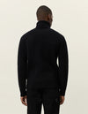 Eddie Wool Rib Rollneck Knit - Black