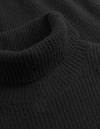 Eddie Wool Rib Rollneck Knit - Black