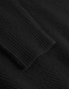 Eddie Wool Rib Rollneck Knit - Black