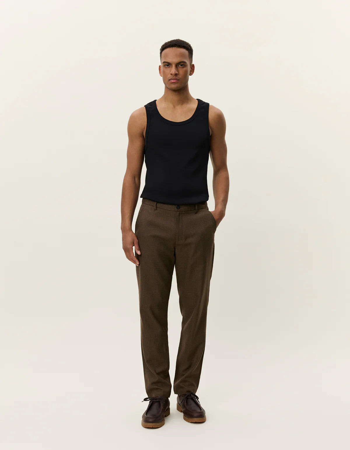 Como Regular Houndstooth Suit Pant - Teak Brown