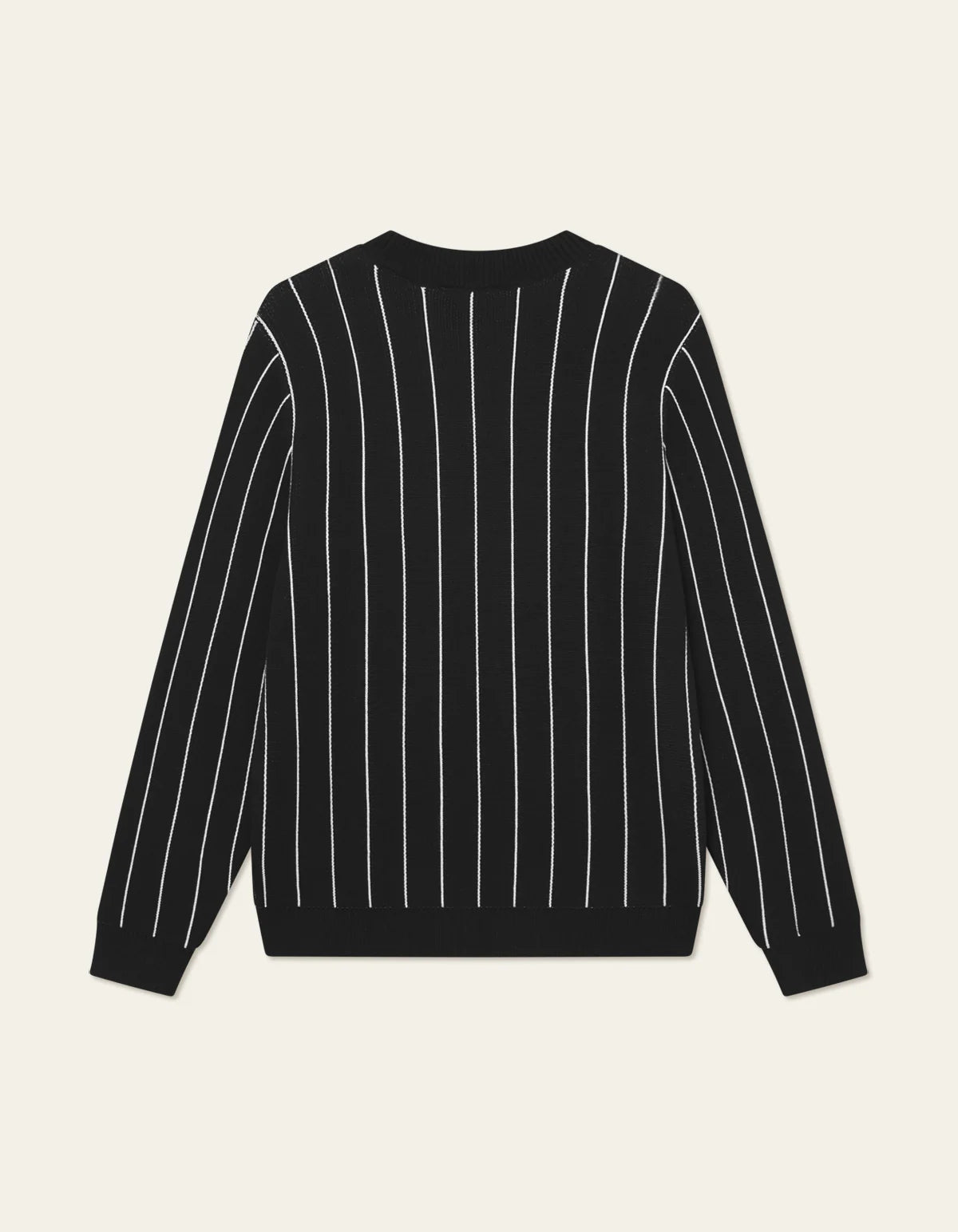 Gaston Jacquard Pinstripe Knit - Black