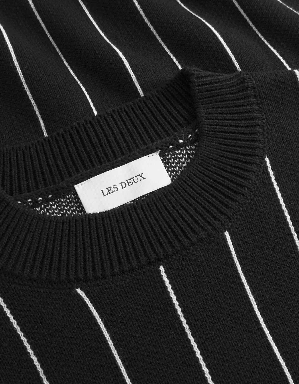 Gaston Jacquard Pinstripe Knit - Black
