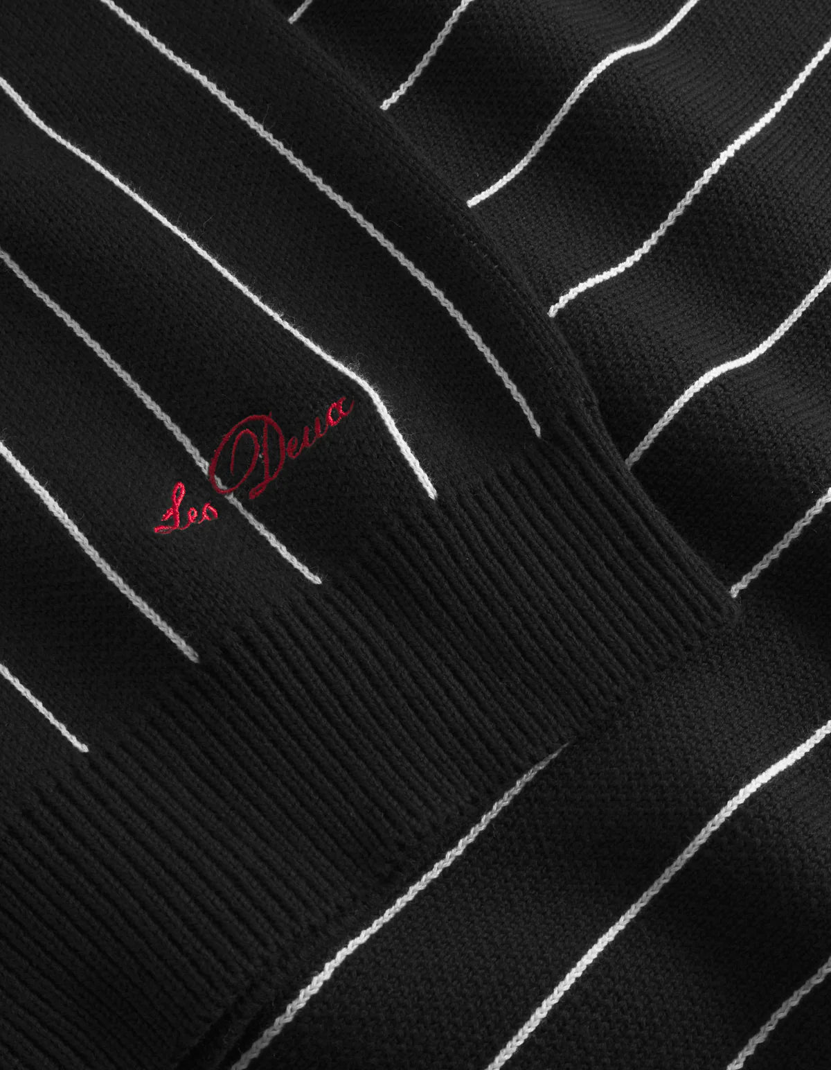 Gaston Jacquard Pinstripe Knit - Black