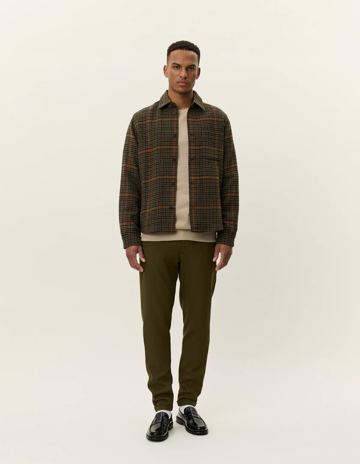 Kody Houndstooth Overshirt - Teak