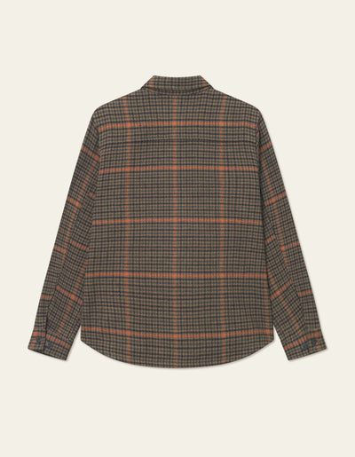 Kody Houndstooth Overshirt - Teak