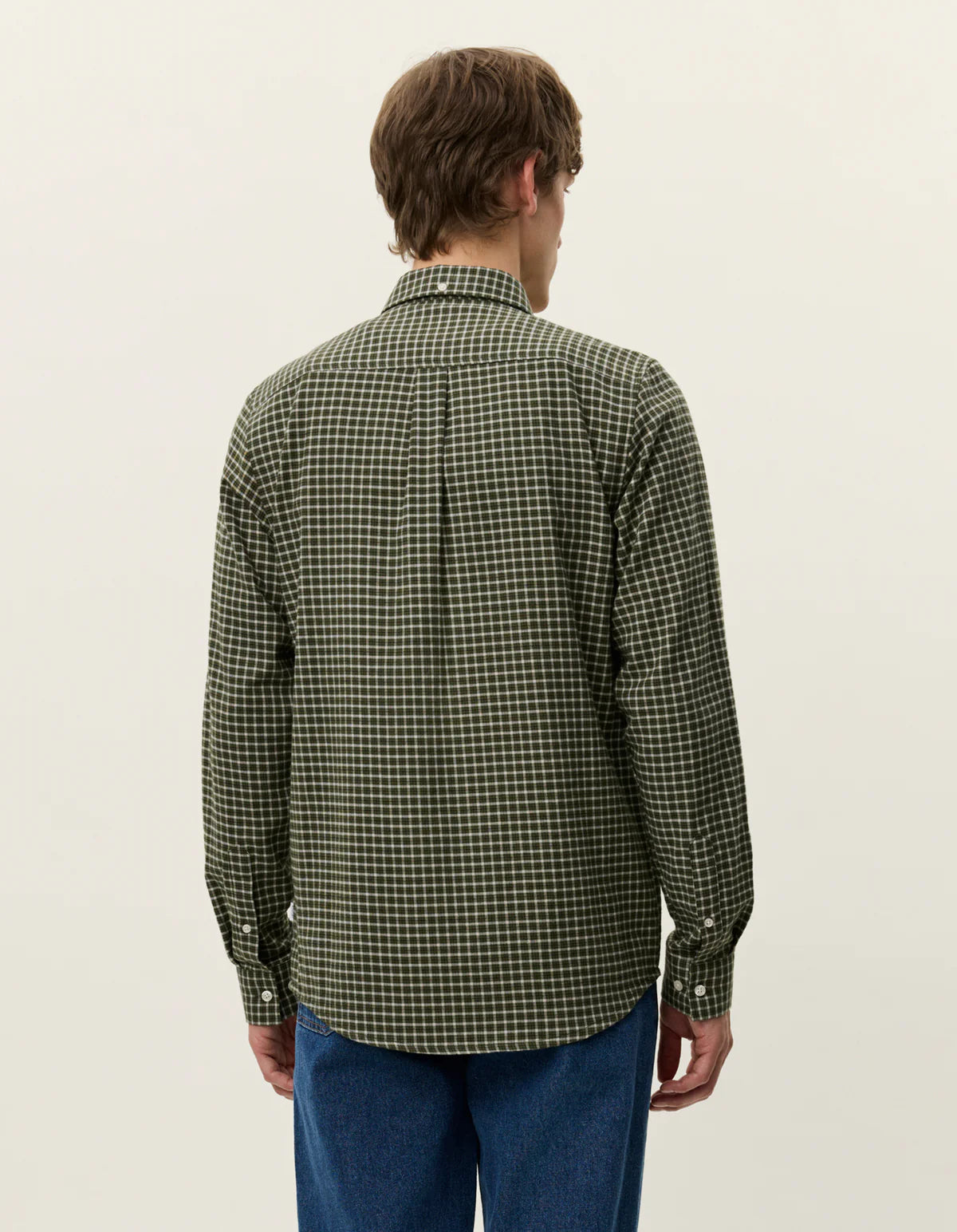 Konrad Check Flannel Shirt - Olive Sand
