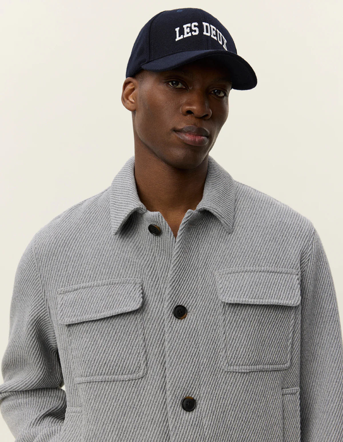 Nash Twill Wool Jacket - Grey Melange