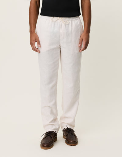 Patrick Linen Pants - Eggnog White