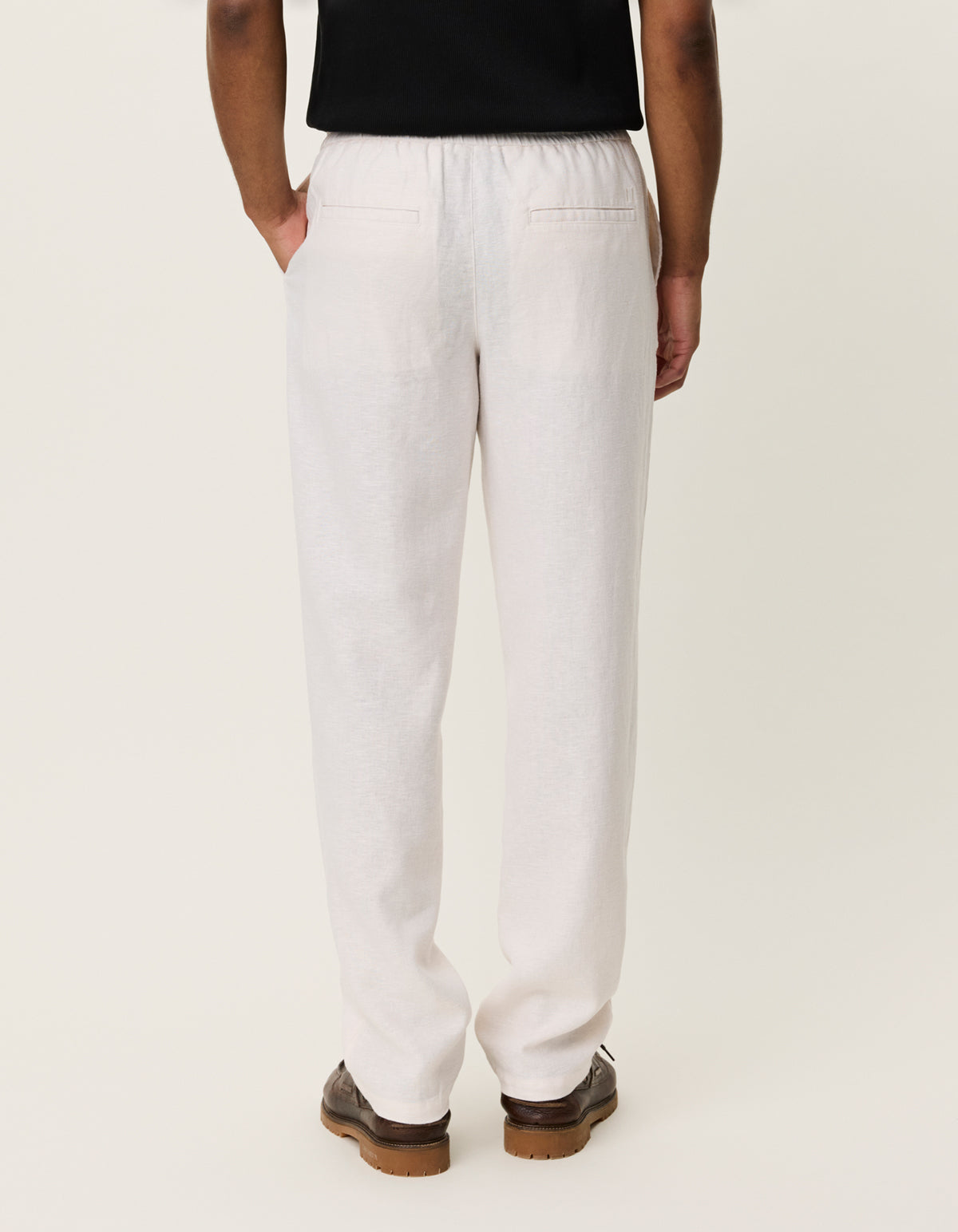 Patrick Linen Pants - Eggnog White