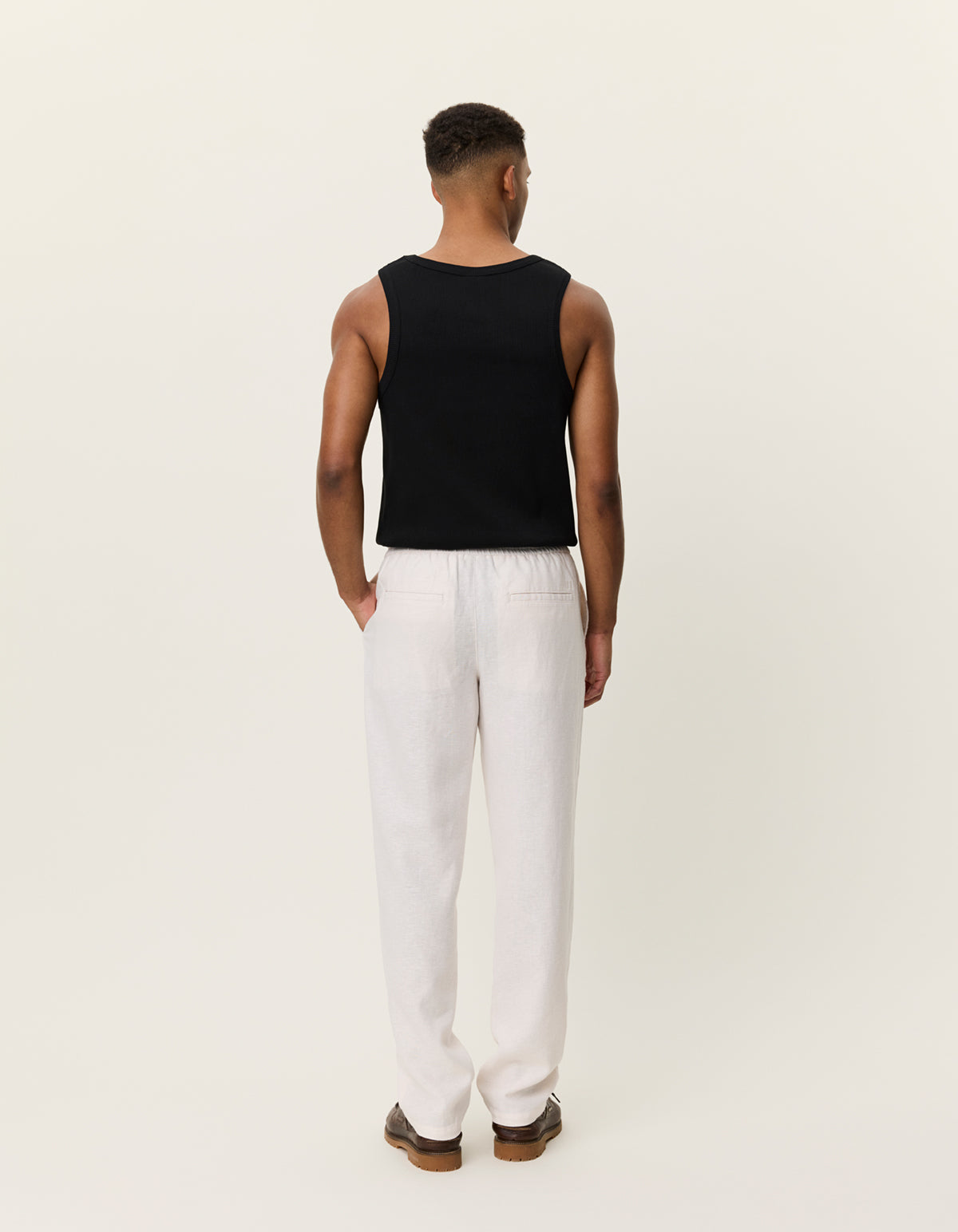 Patrick Linen Pants - Eggnog White