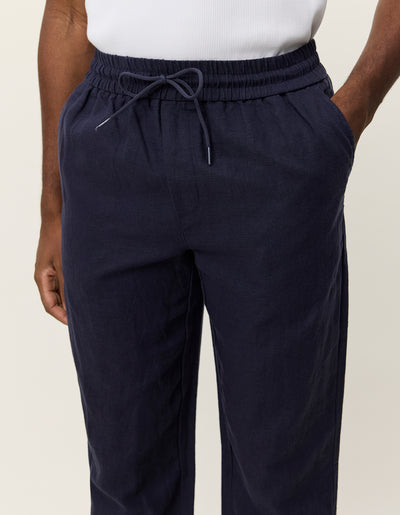 Patrick Linen Pants - Dark Navy