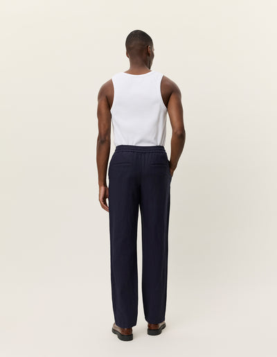 Patrick Linen Pants - Dark Navy