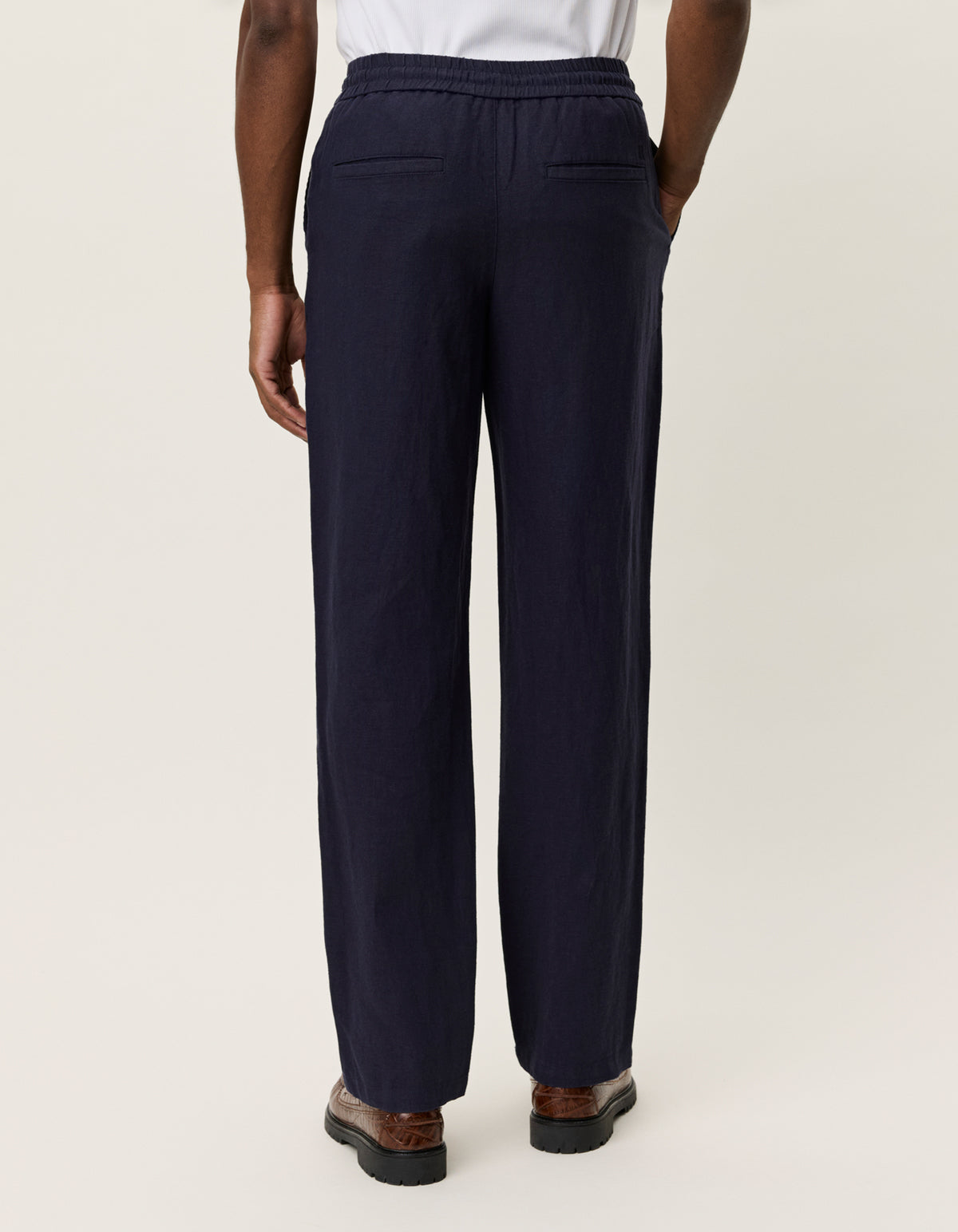 Patrick Linen Pants - Dark Navy