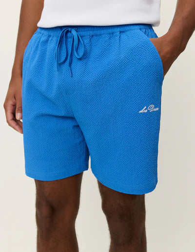 Stan Seersucker Swim Shorts - Palace Blue