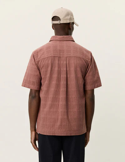 Charlie Short Sleeve Shirt - Cognac Red