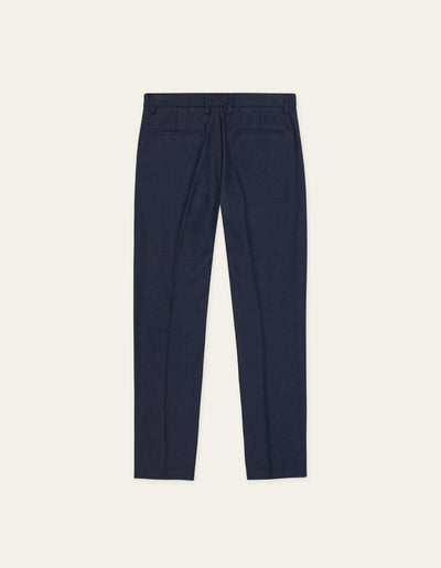 Como Regular Houndstooth Suit Pants - Dark Navy