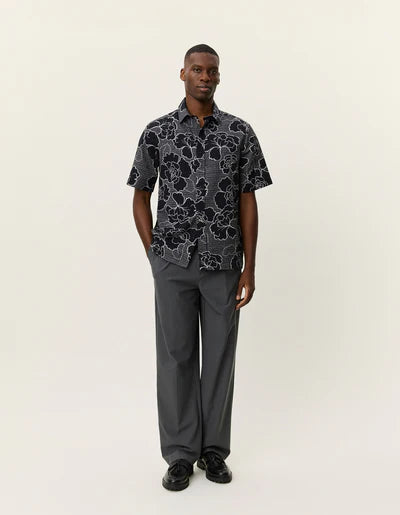 Charlie Poppy AOP Short Sleeve Shirt - Black