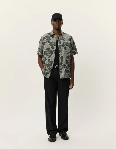 Charlie Poppy AOP Short Sleeve Shirt - Olive Night