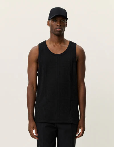 Huxley Pointelle Tank Top - Black