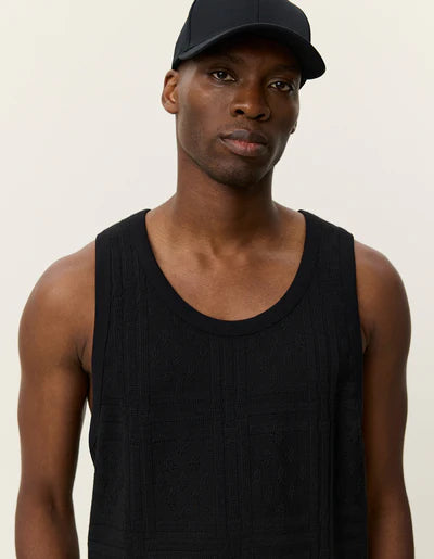Huxley Pointelle Tank Top - Black
