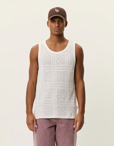 Huxley Pointelle Tank Top - Eggnog White