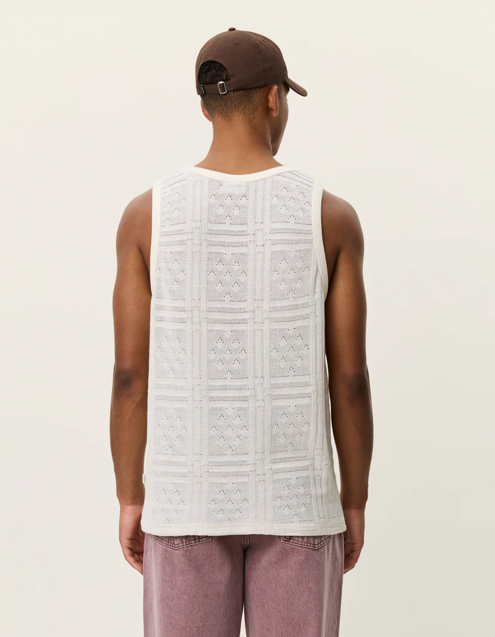 Huxley Pointelle Tank Top - Eggnog White