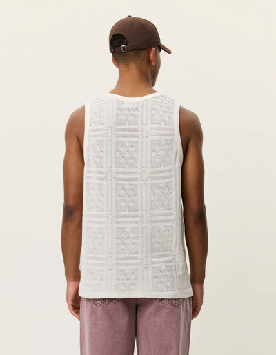 Huxley Pointelle Tank Top - Eggnog White
