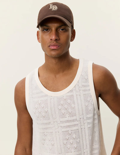 Huxley Pointelle Tank Top - Eggnog White
