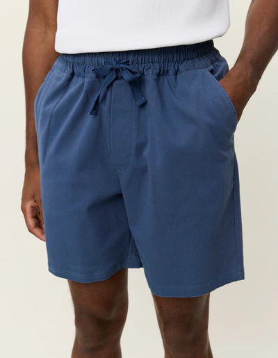 Otto Cotton Shorts - Dark Denim Blue