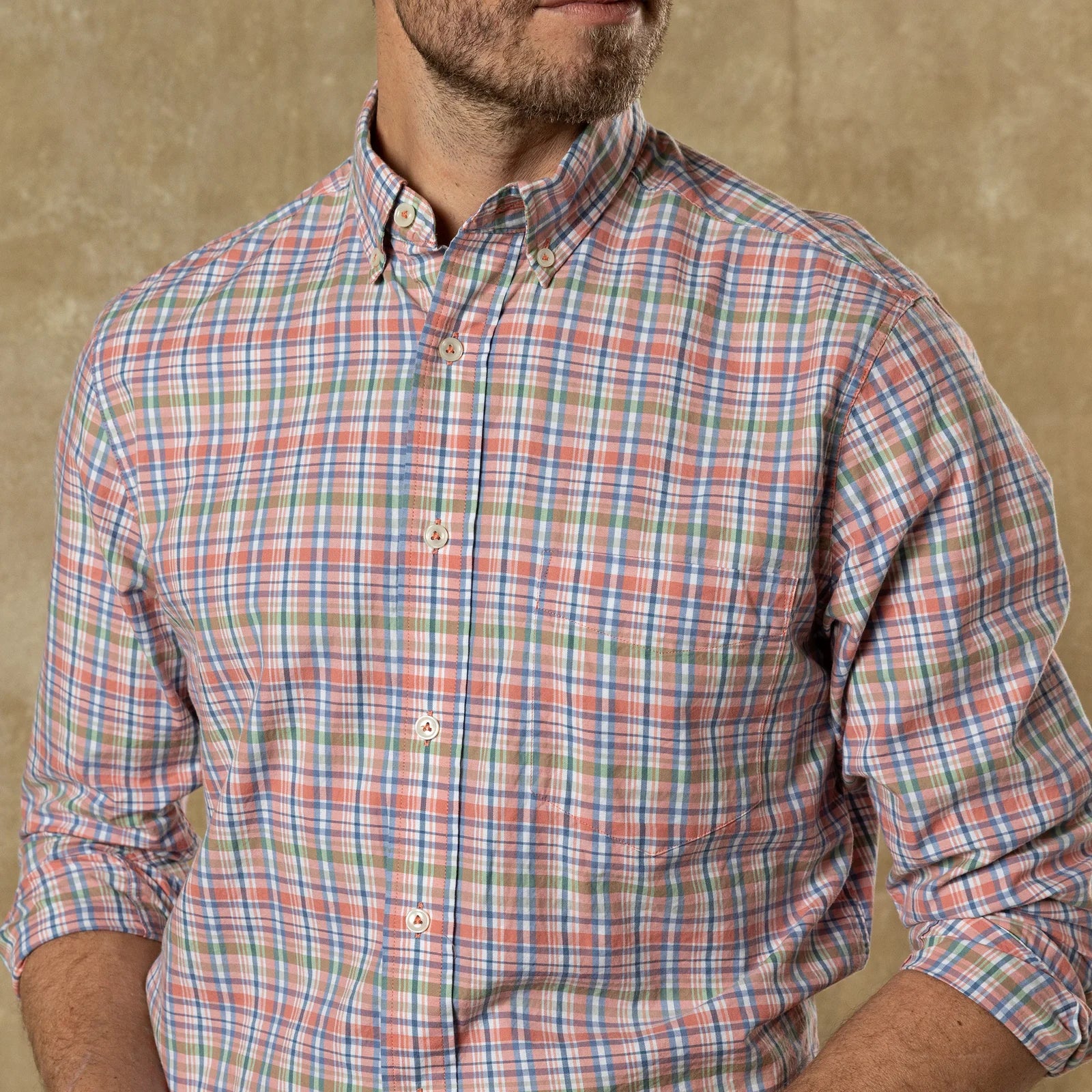 Cotton Twill Sport Shirt  - Rosebud
