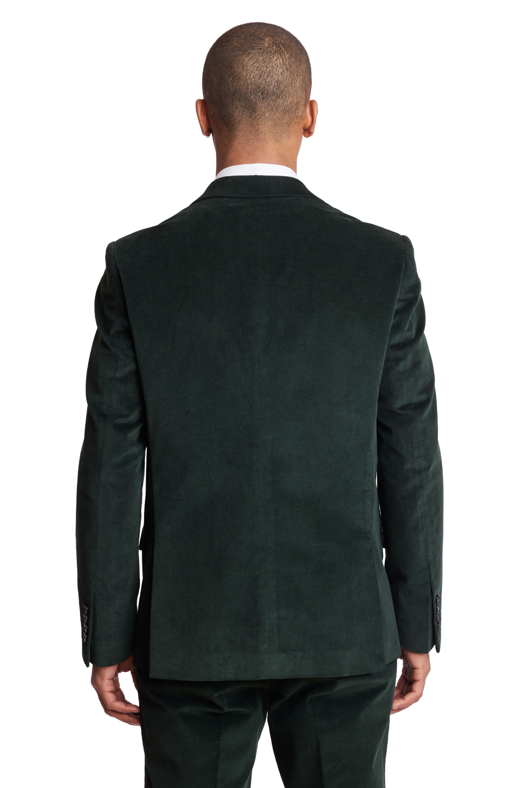 Ashton Slim Peak Jacket - Forest Green Corduroy